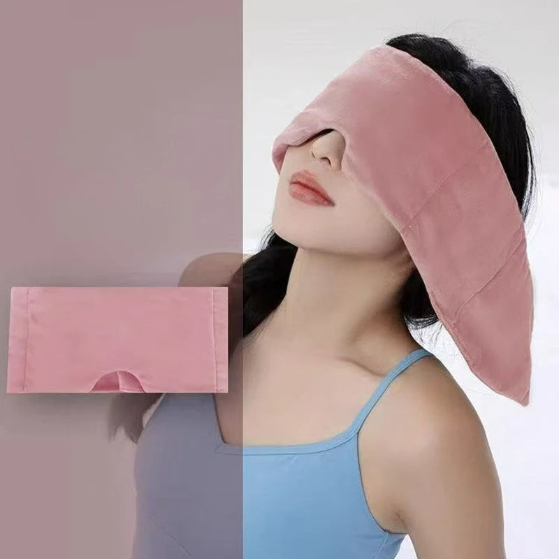 Weighted Eyemask for Deep Sleep 100% Blackout Strap-Free Design Calming Eye Cover for Side-Sleeping Comfortable for Eyes