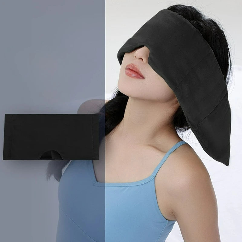 Weighted Eyemask for Deep Sleep 100% Blackout Strap-Free Design Calming Eye Cover for Side-Sleeping Comfortable for Eyes