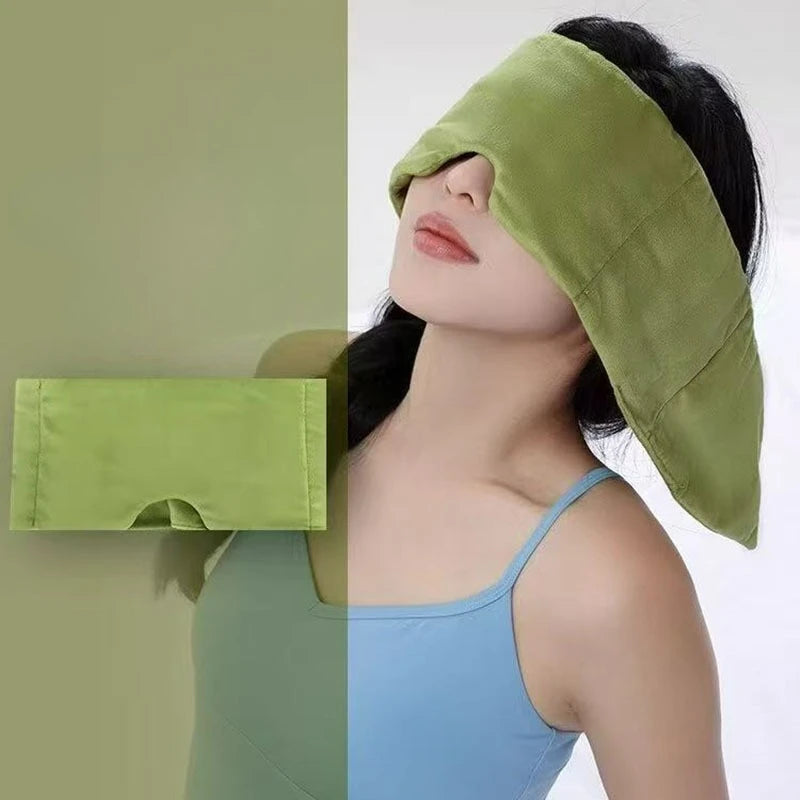 Weighted Eyemask for Deep Sleep 100% Blackout Strap-Free Design Calming Eye Cover for Side-Sleeping Comfortable for Eyes