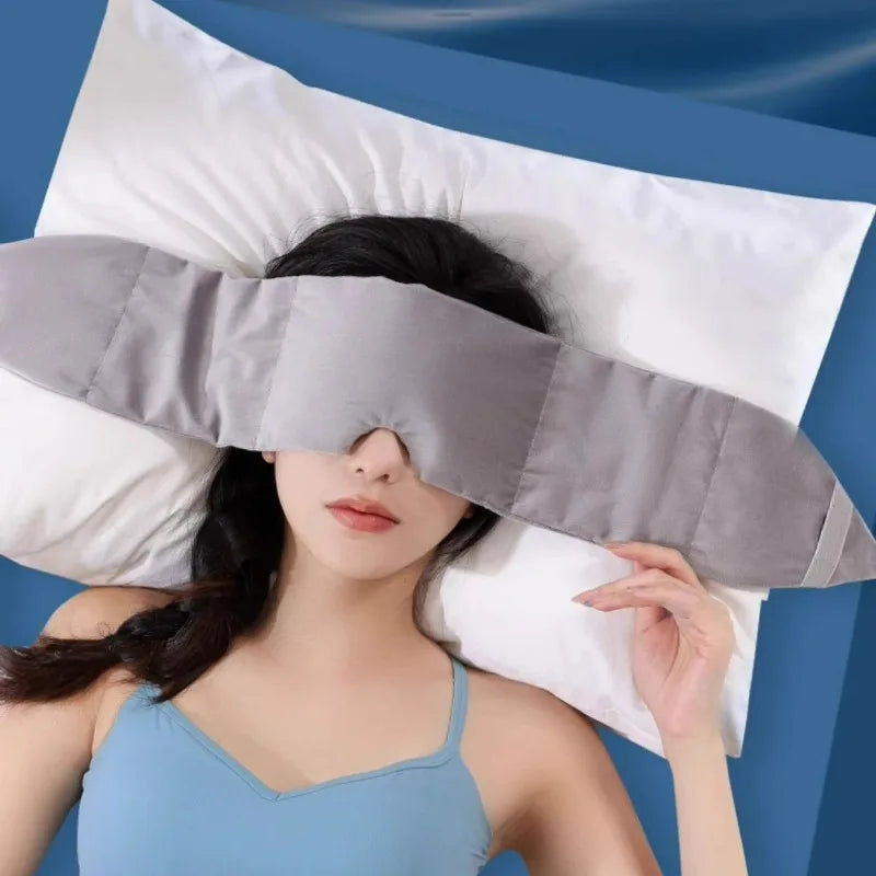 Weighted Eyemask for Deep Sleep 100% Blackout Strap-Free Design Calming Eye Cover for Side-Sleeping Comfortable for Eyes